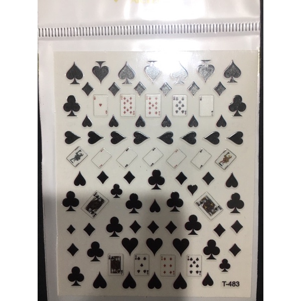 Sticker BÀI TÂY - CƠ RÔ CHUỒN BÍCH ĐEN