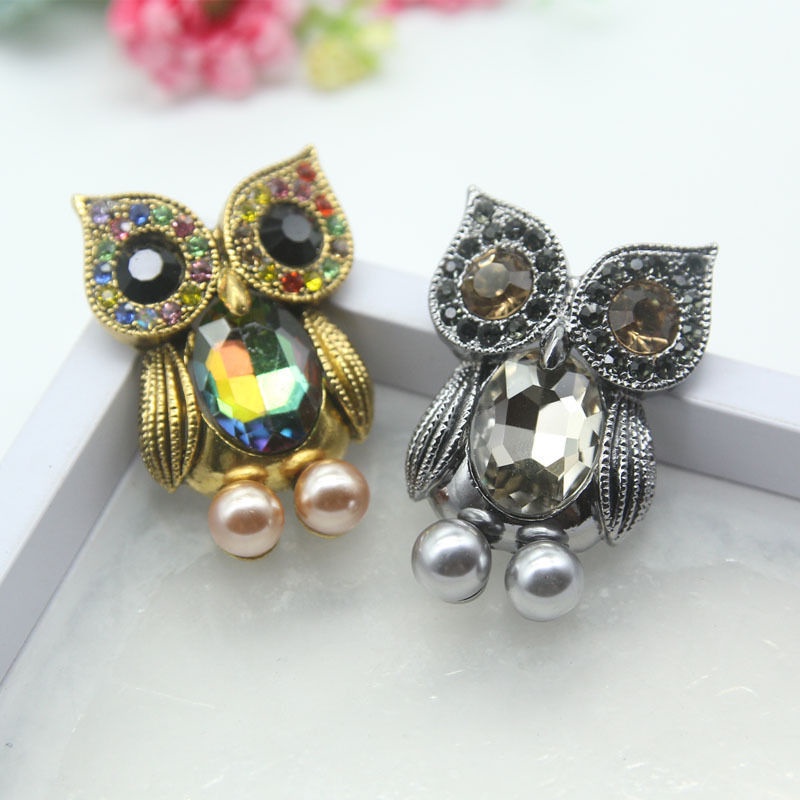 Ghim CàI ÁO HìNh Chú Cú MèO ĐíNh Kim Cương Giả ThờI Trang Cho Nữ