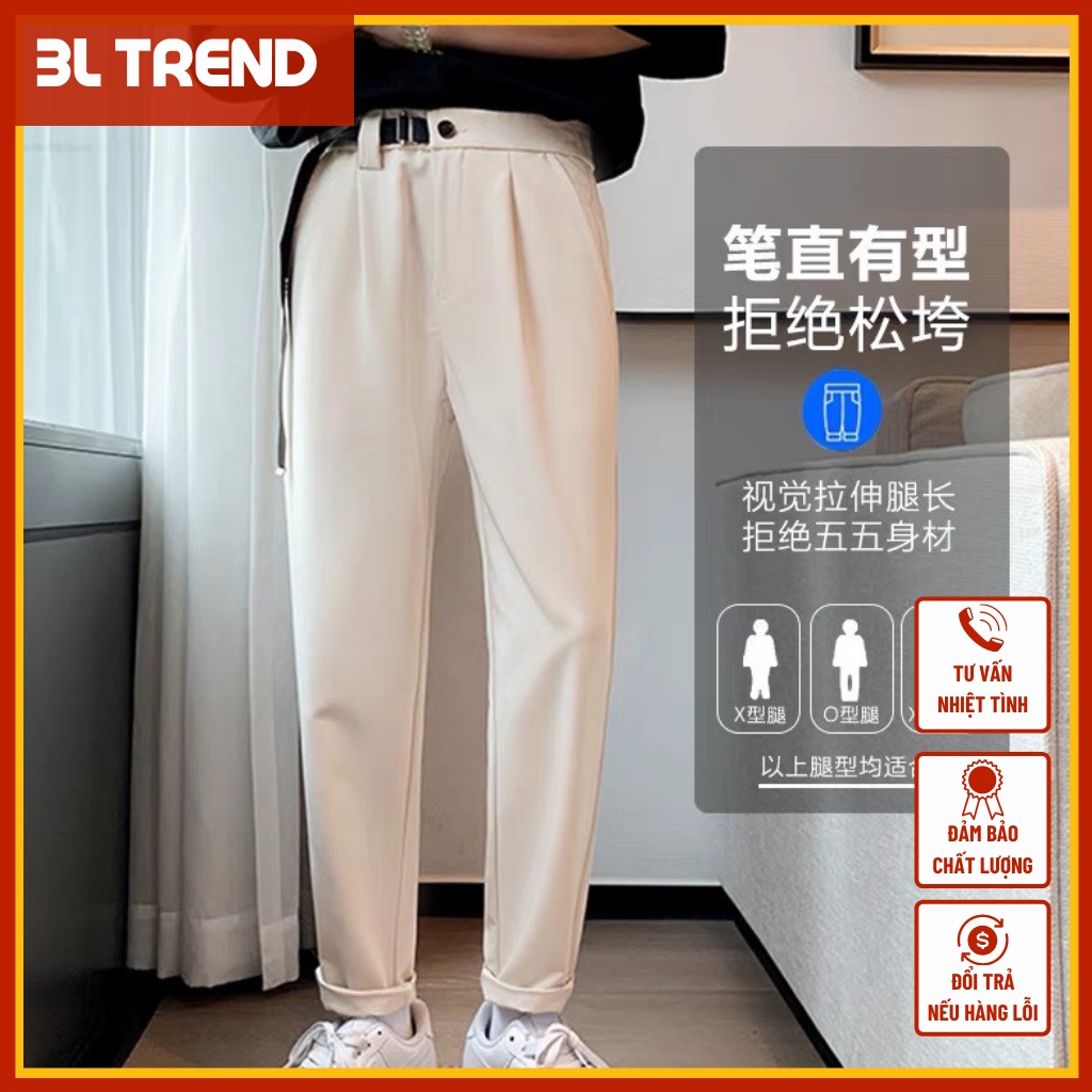 Quần baggy nam ống rộng ,Quần tây nam hàn quốc from rộng đep 3l trend