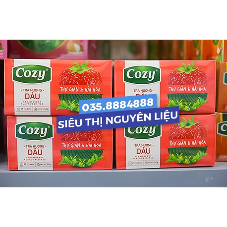 Trà Cozy hương Dâu Túi Lọc 50g ( 25gói x 2g )