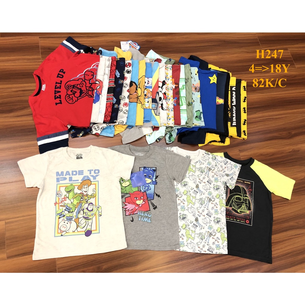 Mã H247: Áo bé trai cotton dư xịn nhiều hãng xuất dư xịn đẹp.
