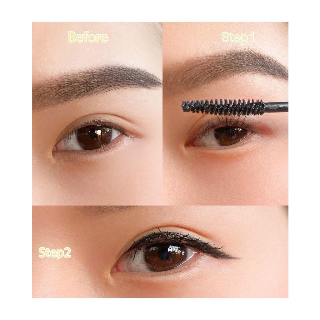 Mascara & kẻ mắt 2 đầu Thái Lan BROWIT BY NONG CHAT  giúp dài, tơi, cong mi, chống nước 24h