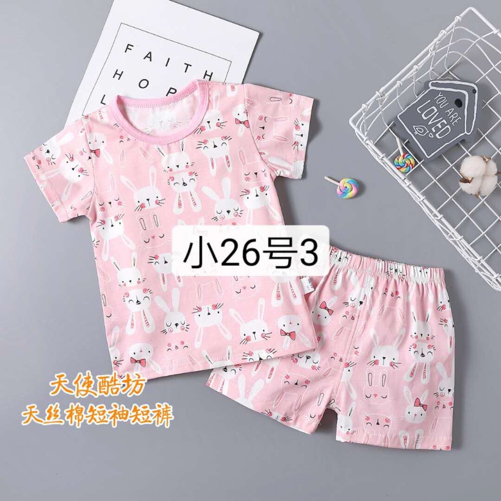 [24-32kg] Đồ bộ xuất hàn Tianshi cho bé gái - Chất thun cotton xuất hàn