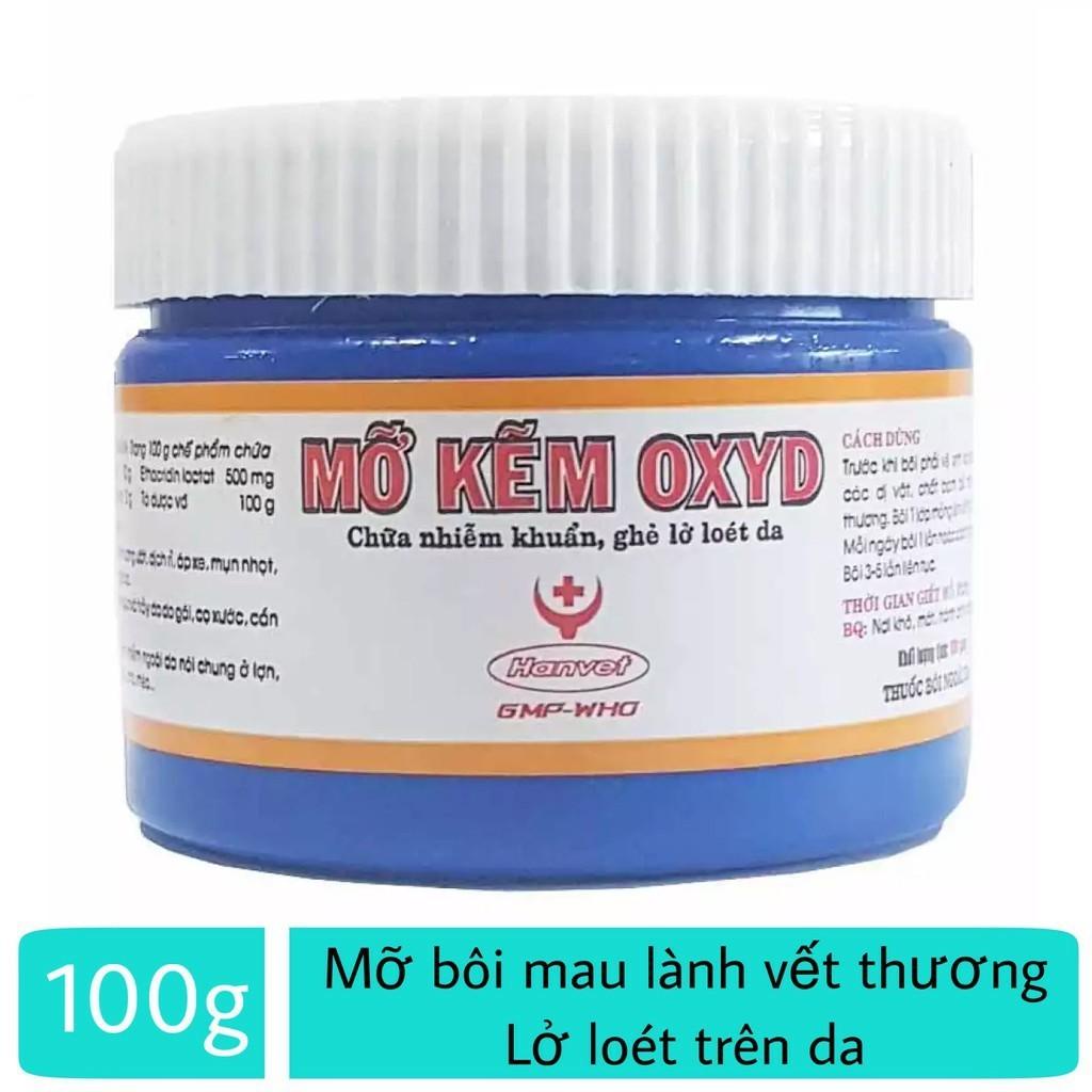 Mỡ Kẽm Oxyd - Chó mèo Nhiễm Khuẩn Ghẻ Lở Loét Da - Lọ 100g