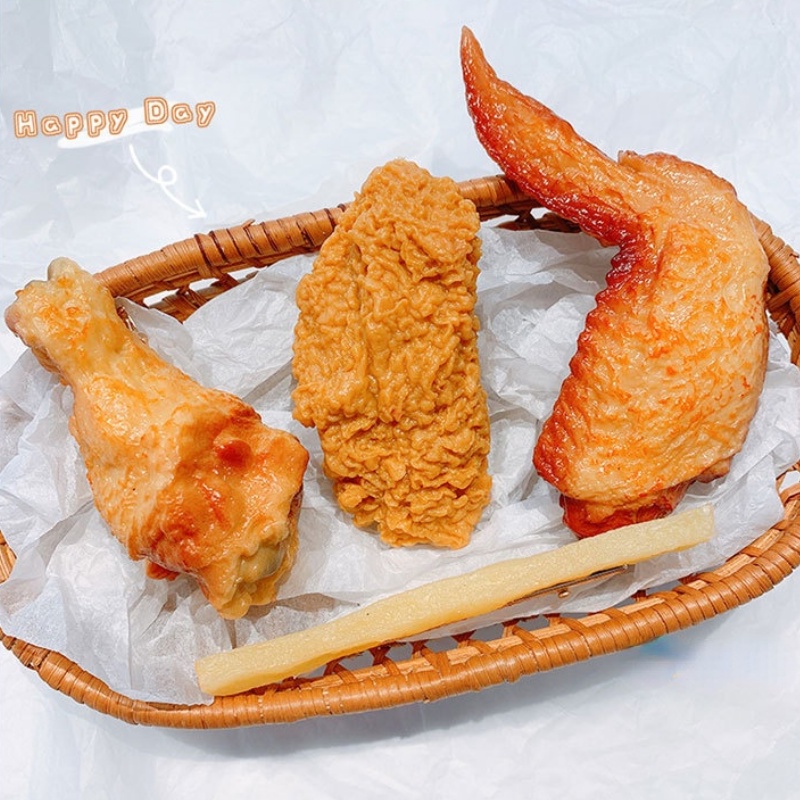 Kẹp tóc hình gà rán/cánh gà/đùi gà vui nhộn phong cách Hàn Quốc độc đáo cho nữ