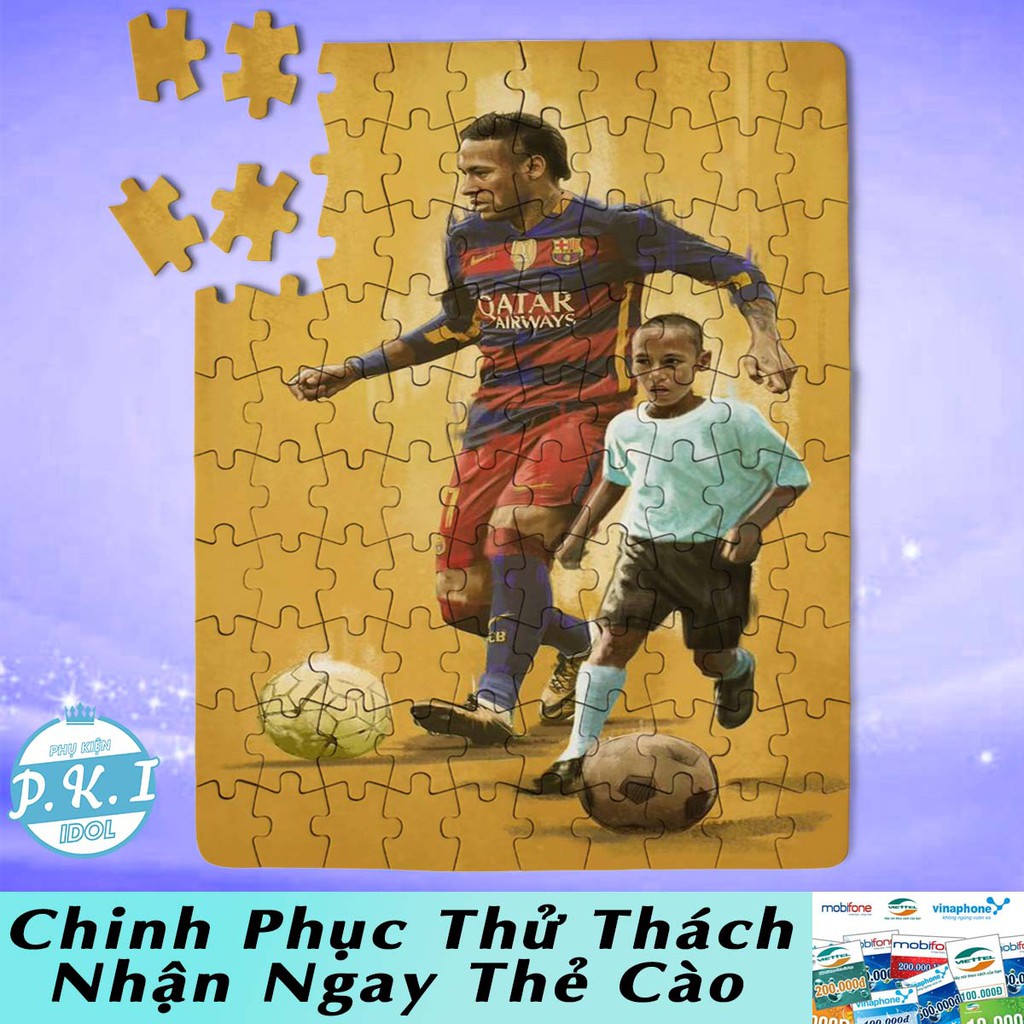QUÀ TẶNG THỂ THAO - Tranh Ghép Gỗ Neymar - Xếp Hình Puzzle Cho Fan J10