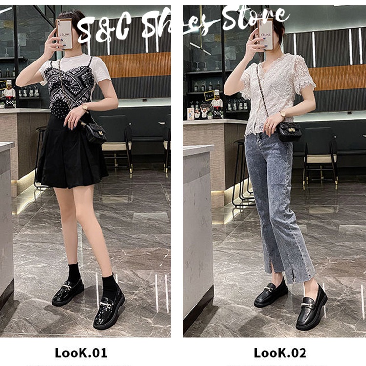 Giày Cao 2CM Mary Jane Bằng Da PU Màu Đen Thời Trang Cao 2022