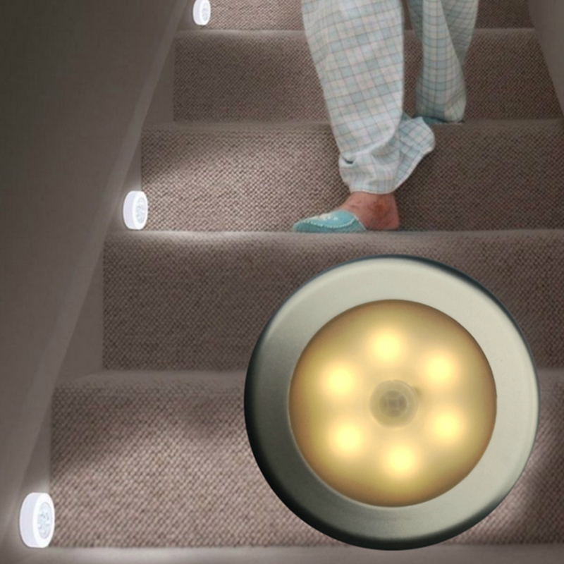 Đèn Led Ban Đêm 6 Bóng Cảm Biến Chuyển Động