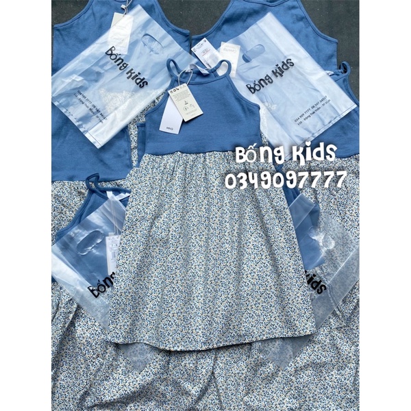 Váy Ba Lỗ Bé Gái Gân Phối Hoa Nhí MG