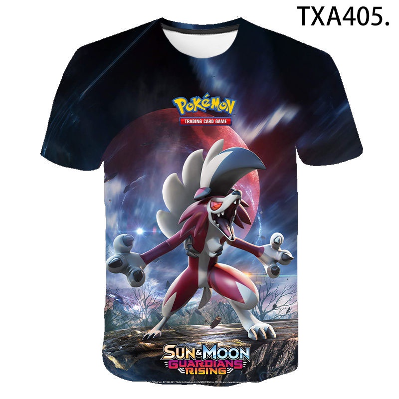 Áo Thun Ngắn Tay In Hình Hoạt Hình Pokemon 3D Dành Cho Cả Nam Và Nữ