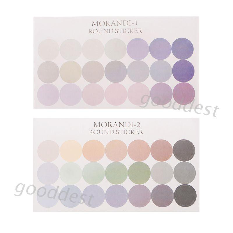 1 Miếng Dán Hình Tròn 23mm Trang Trí Sổ Lưu Niệm