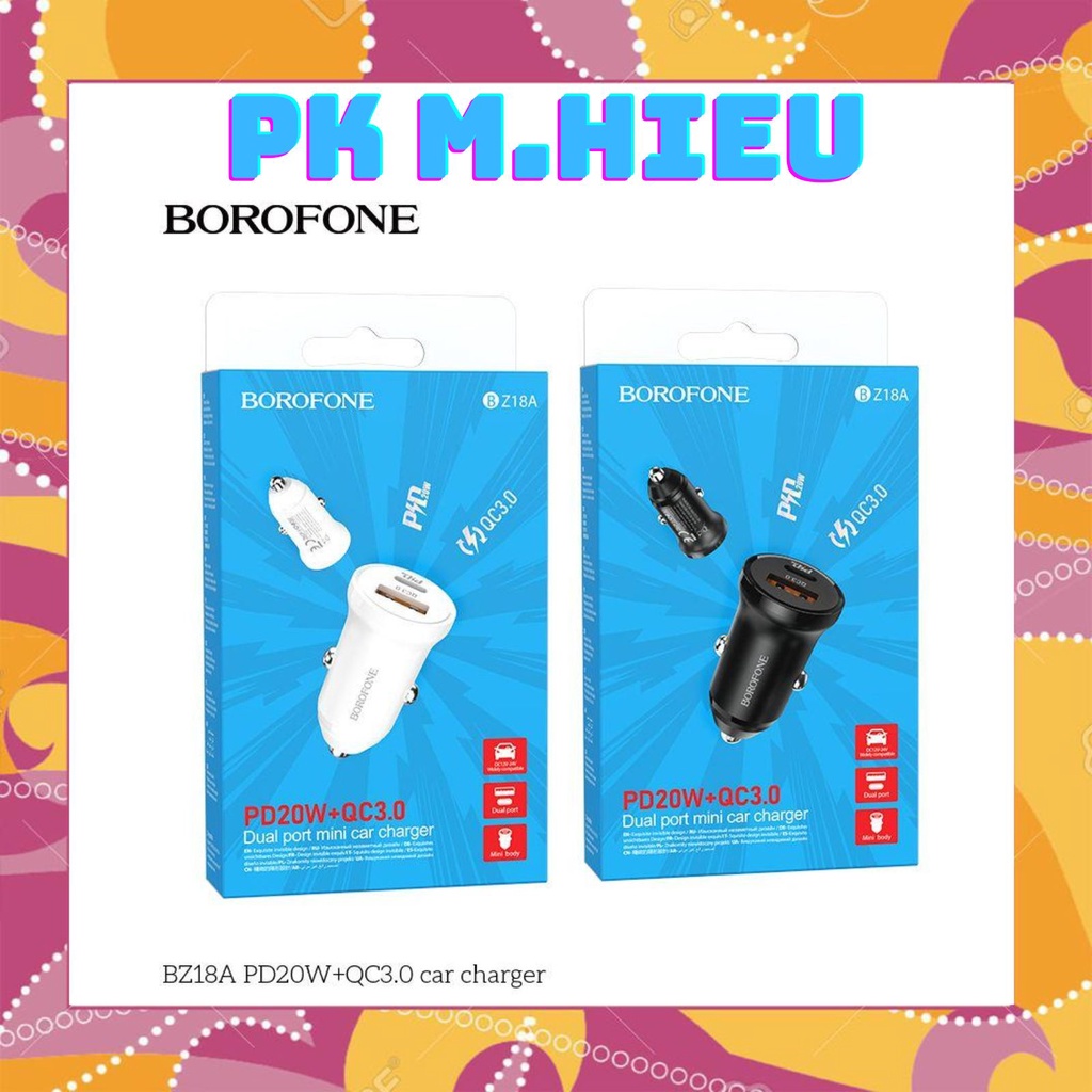 Tẩu Sạc Nhanh Ôtô Borofone BZ18A PD 20w QC3.0