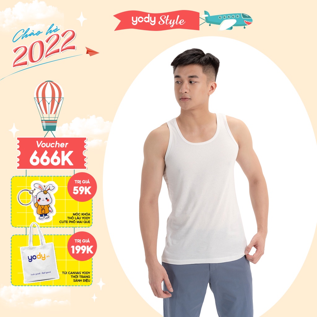 Áo Ba Lỗ YODY Áo Lót Nam Vải Cotton Cao Cấp BLM3001 New
