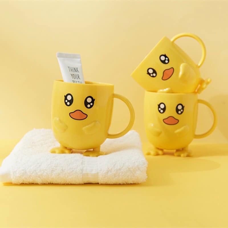 Bộ ăn dặm 5 chi tiết họa tiết hình vịt vàng dễ thương cho bé