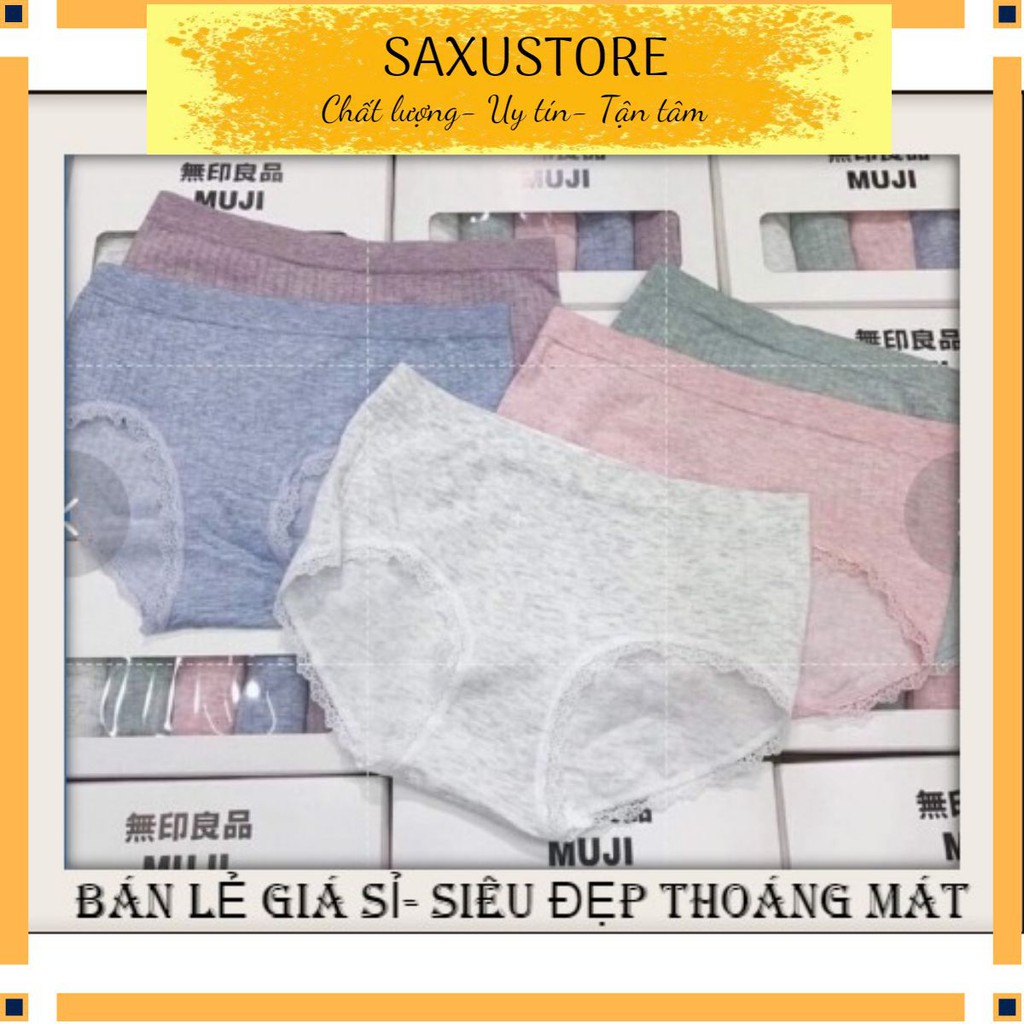 Hộp 5 quần lót nâng mông kháng khuẩn(muối tiêu) chất coton