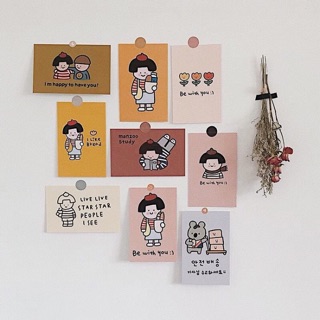 SET CARD 9 TẤM “BE WITH YOU” TRANG TRÍ TƯỜNG (SET 9 TẤM)