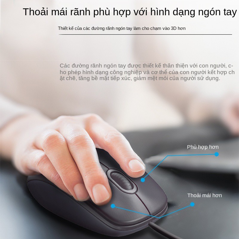 Logitech M90 / M100R chuột máy tính để bàn có dây USB xách tay văn phòng công thái học tắt tiếng