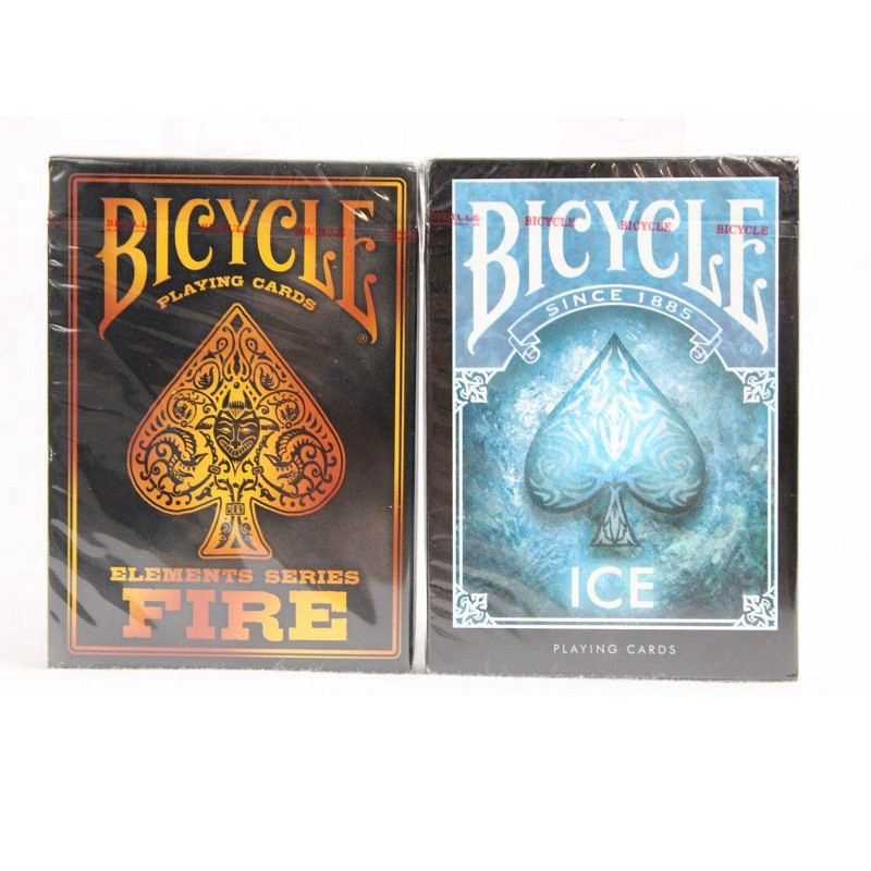 Set 2 Bộ Bài Bicycle Ice&Fire Element Playing Cards, Thẻ Sưu Tập USPCC, Trò Chơi Thẻ Ma Thuật, Đạo Cụ Ảo Thuật Cho Nhà Ảo Thuật