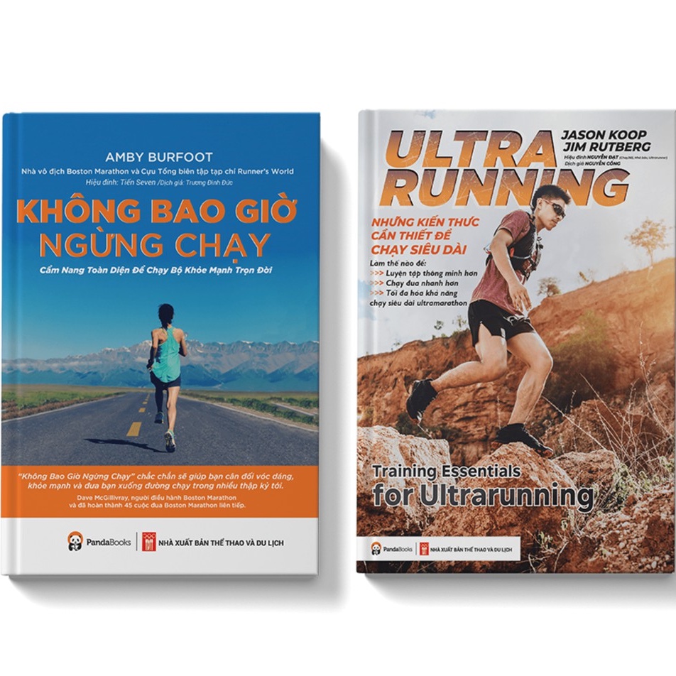 Sách - Combo Chạy bộ Những kiến thức để chạy đường dài Ultrarunning - Không bao giờ ngừng chạy - Pandabooks
