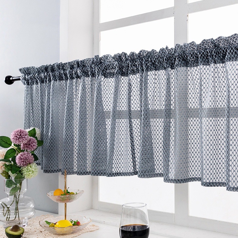 Rèm cửa sổ ngắn phối ren trang trí nhà bếp