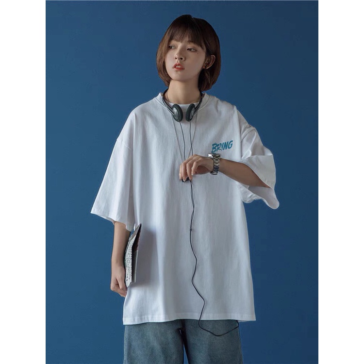 Áo thun phông logo tay Full size tay lỡ from rộng [BRING ON THE NIGHT] KL Unisex