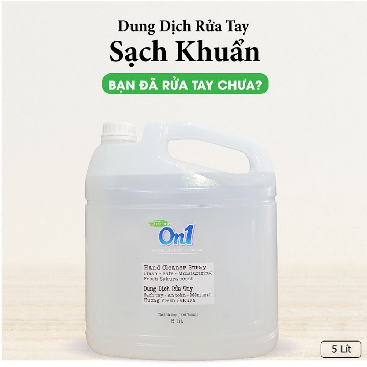 Dung dịch rửa tay khô On1 5 lít hương Sakura