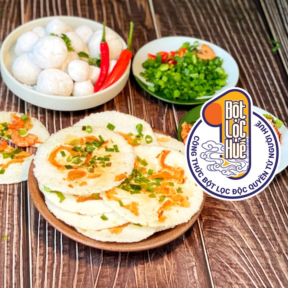 Bánh ép Huế HUE ONE FOOD vị tôm thịt hải sản size nhỏ hộp 40g