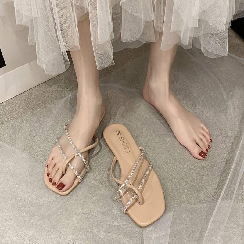 Dép Sandal Quai Trong Suốt Thời Trang Mùa Hè Cho Nữ