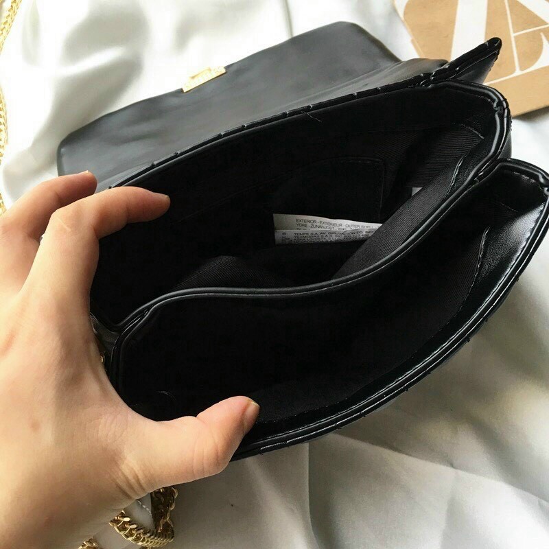 TÚI ZARA CHẦN SỌC SIZE TRUNG