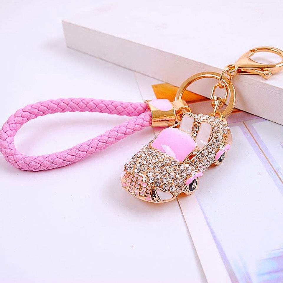 phụ kiện handmade cục bông treo túi phụ kiện trang trí túi xách trang trí balo charm móc khoá charm đeo túi Móc Khóa Xe Hơi Hình Trái Tim Dễ Thương Sáng Tạo Phong Cách Hàn Quốc Dành Cho Cặp Đôi