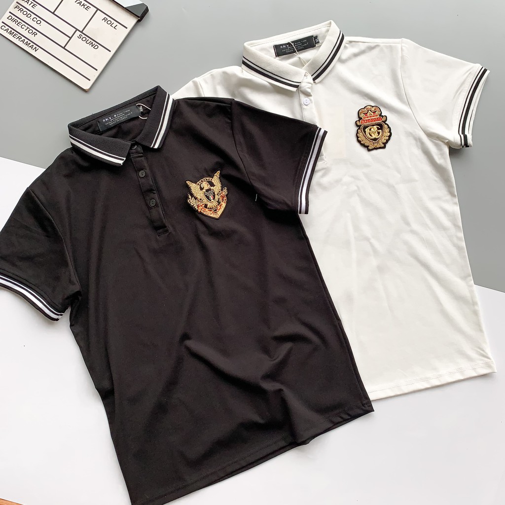 Áo Polo nam phối Cổ in Họa Tiết cao cấp, chất Cotton Hàn xịn chuẩn form, thiết kế phong cách sang trọng - Chaqueen | BigBuy360 - bigbuy360.vn