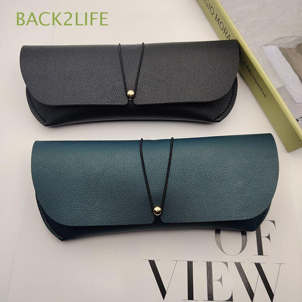 Hộp Đựng Mắt Kính Bằng Da PVC Mềm Màu Trơn Nhỏ Gọn Dành Cho Nam BACK2LIFE Ốp