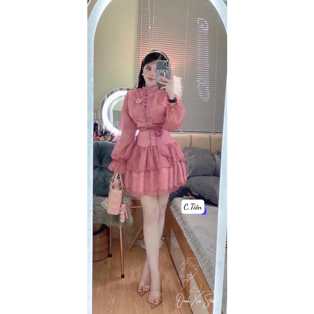 Đầm tơ cúc bọc e về đủ 3 màu hót hít
