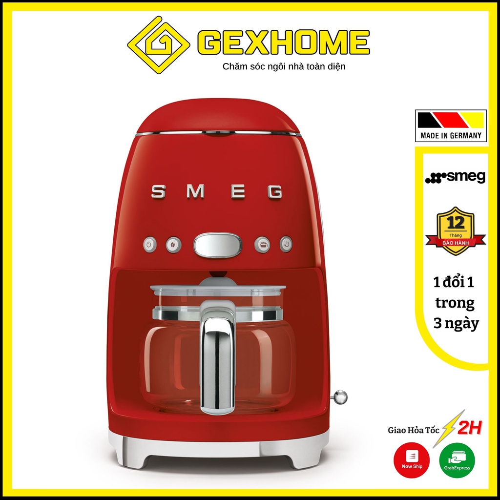 Máy pha cafe SMEG DCF02RDEU màu Đỏ hình trứng