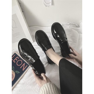 (Sẵn đen sz 35) Giày oxford, giày loafer nữ cao cấp ( kèm ảnh thật + video shop quay )