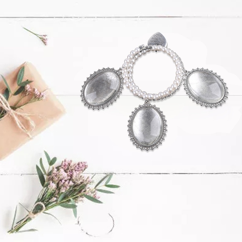 Vòng Tay Phối Ren Hình Bầu Dục Dùng Chụp Ảnh Gia Đình / Trang Trí Bó Hoa Cưới