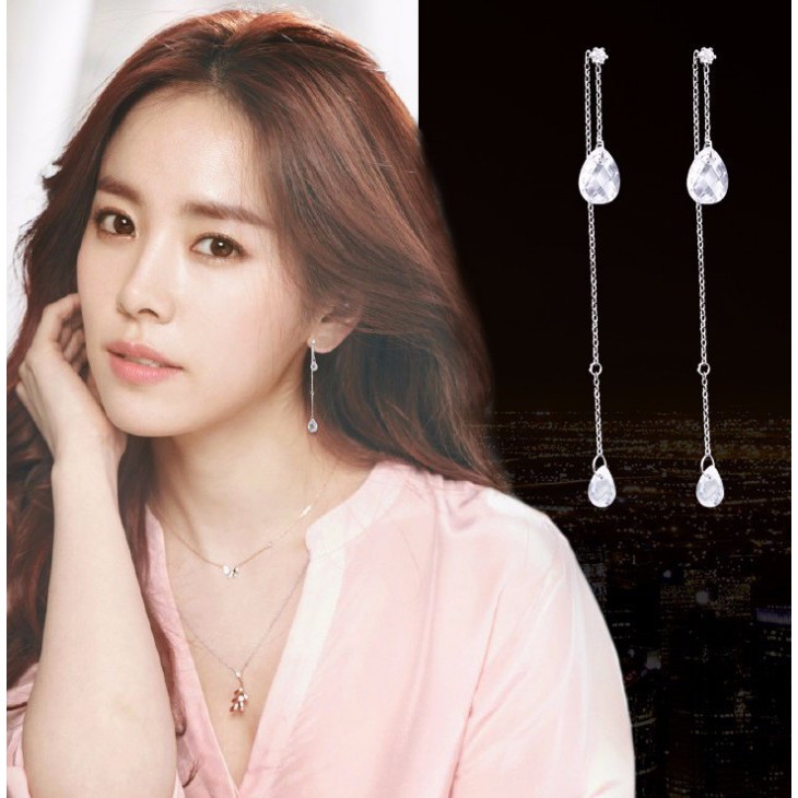 Bông Tai Pha Lê Bạc 925 S445