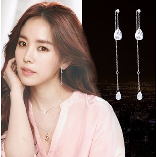 Bông tai pha lê bạc 925 s445