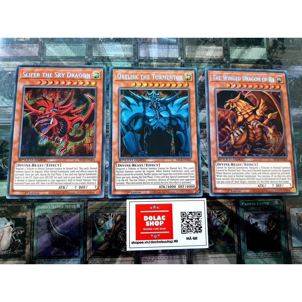 [ ĐỖ LẠC SHOP ] SET THẺ BÀI YUGIOH UK - TAM THẦN AI CẬP SBCB  - Secret Rare 1st Edition