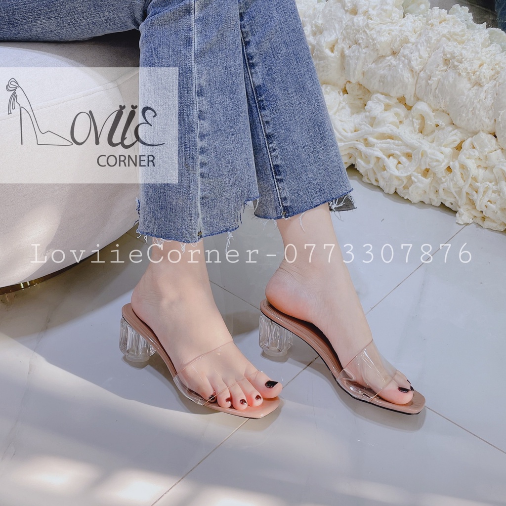 GUỐC CAO GÓT LOVIIECORNER - DÉP GUỐC THỜI TRANG GÓT VUÔNG THỜI TRANG - D1151