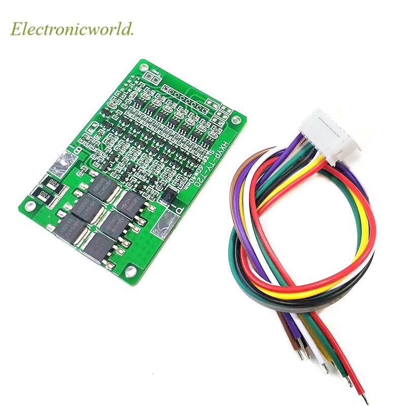 Bảng mạch cân bằng bảo vệ pin Lithium 18650 Bms 7s 24v 15a an toàn chuyên dụng