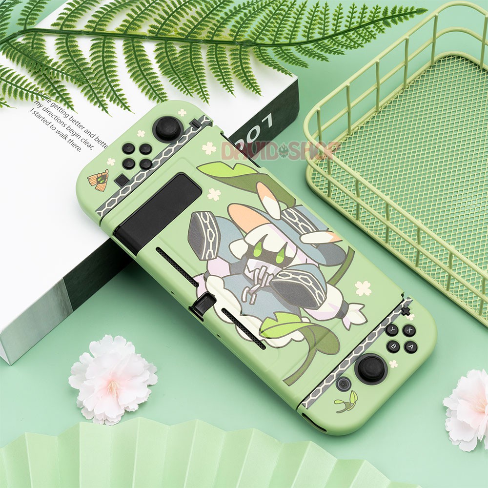 Ốp lưng + case Joy-Con chủ đề Yêu Tinh Mùa Xuân nhựa TPU dẻo cao cấp hãng Geekshare cho Nintendo Switch