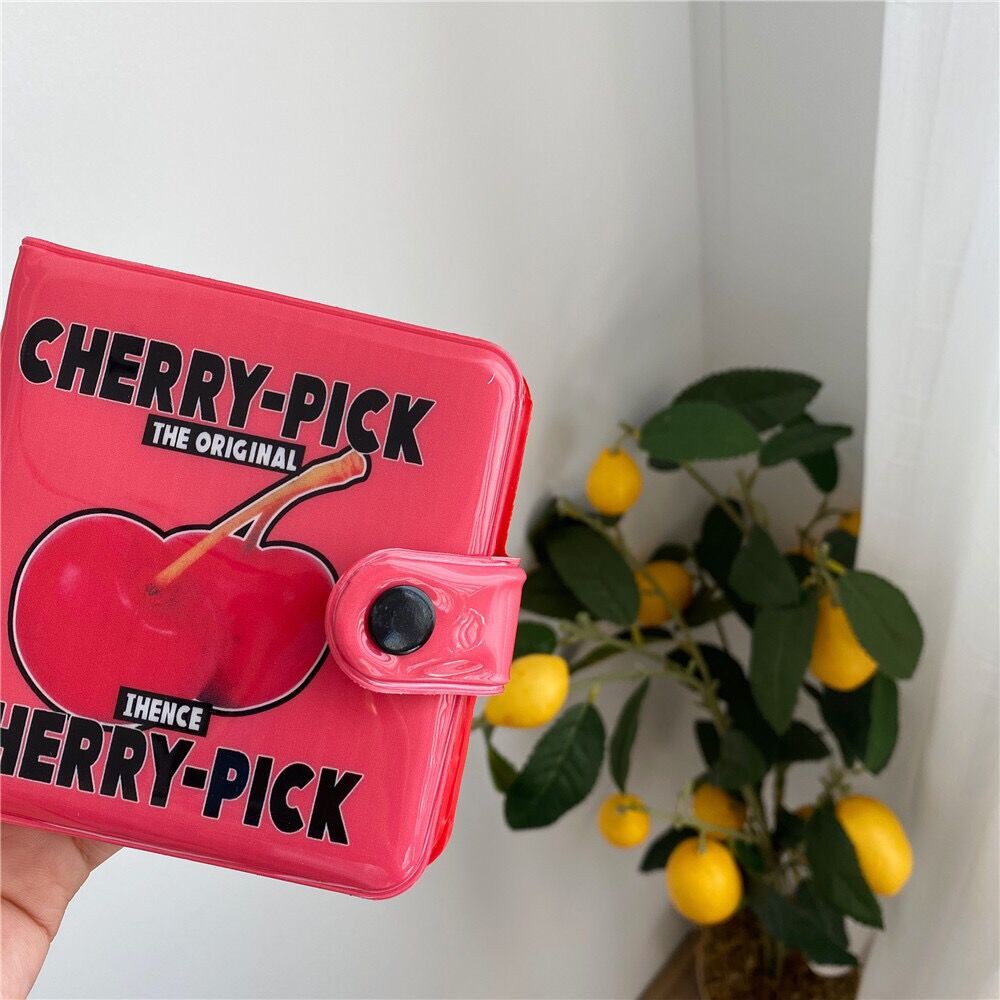 Ví đỏ anh đào phong cách Hàn Quốc thời trang nữ dễ thương | BigBuy360 - bigbuy360.vn