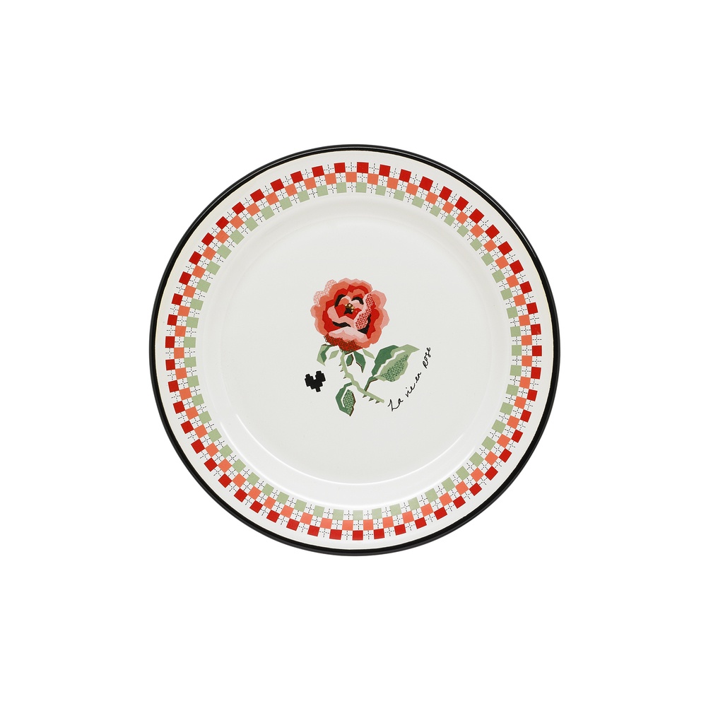 Cath Kidston - Đĩa/Enamel Side Plate - Stitch Ditsy - Cream -1054132