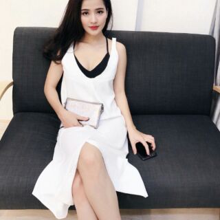 Đầm suông hở kèm bra