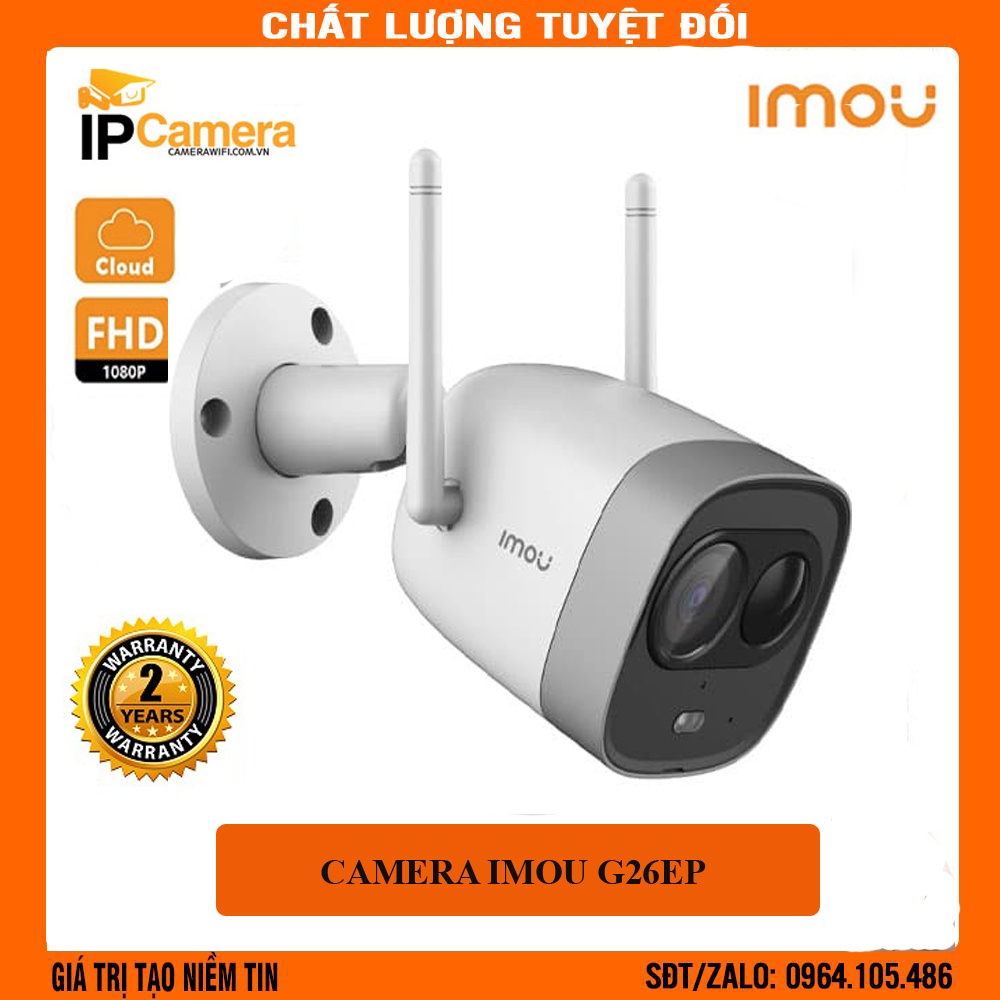 [Camera báo động siêu nhạy] Camera IP Wifi không dây 2.0MP IPC-G26EP-IMOU HÚ CÒI- BÁO ĐỘNG- F22P, G26EP