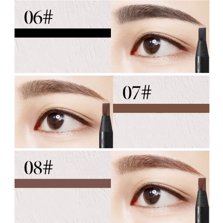 Bút chì xé kẻ lông mày tiện dụng 9 màu tùy chọn kháng nước/bền chặt/đã chải cây bút chì