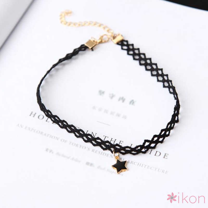 Vòng cổ choker ren hình ngôi sao năm cánh thời trang cho nữ