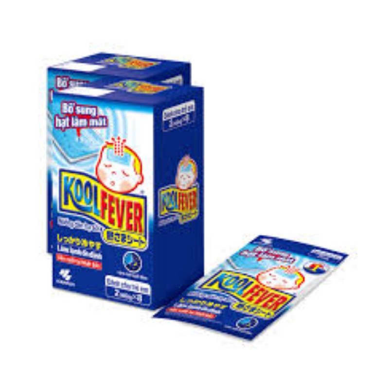 DÁN HẠ SỐT KOOLFEVER BỔ SUNG HẠT LÀM MÁT Hộp 8 bịch