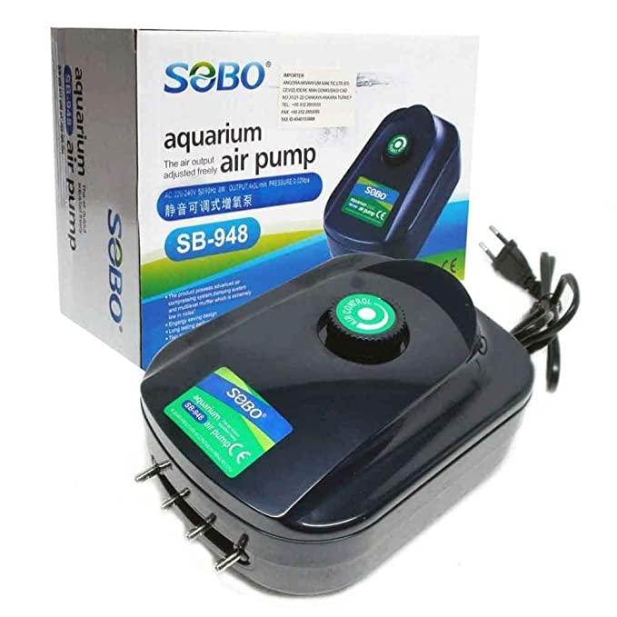 Máy bơm oxy hồ cá 4 vòi SOBO SB-948 siêu êm 8W